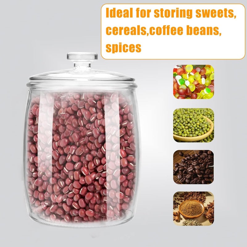 Maredash 1 Gallon glass jars, Cookie Jar & Candy Jar with Lid, Large Food Storage Container,glass jar with lid for Buffet, Coffee & Flour, Laundry Room Storage & Pantry - Image 4